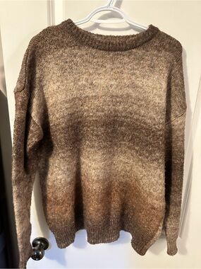 Ardene Brown Ombre Crewneck Sweater